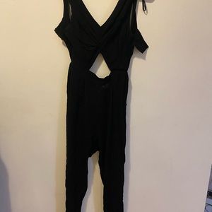 Black cutout jumpsuit